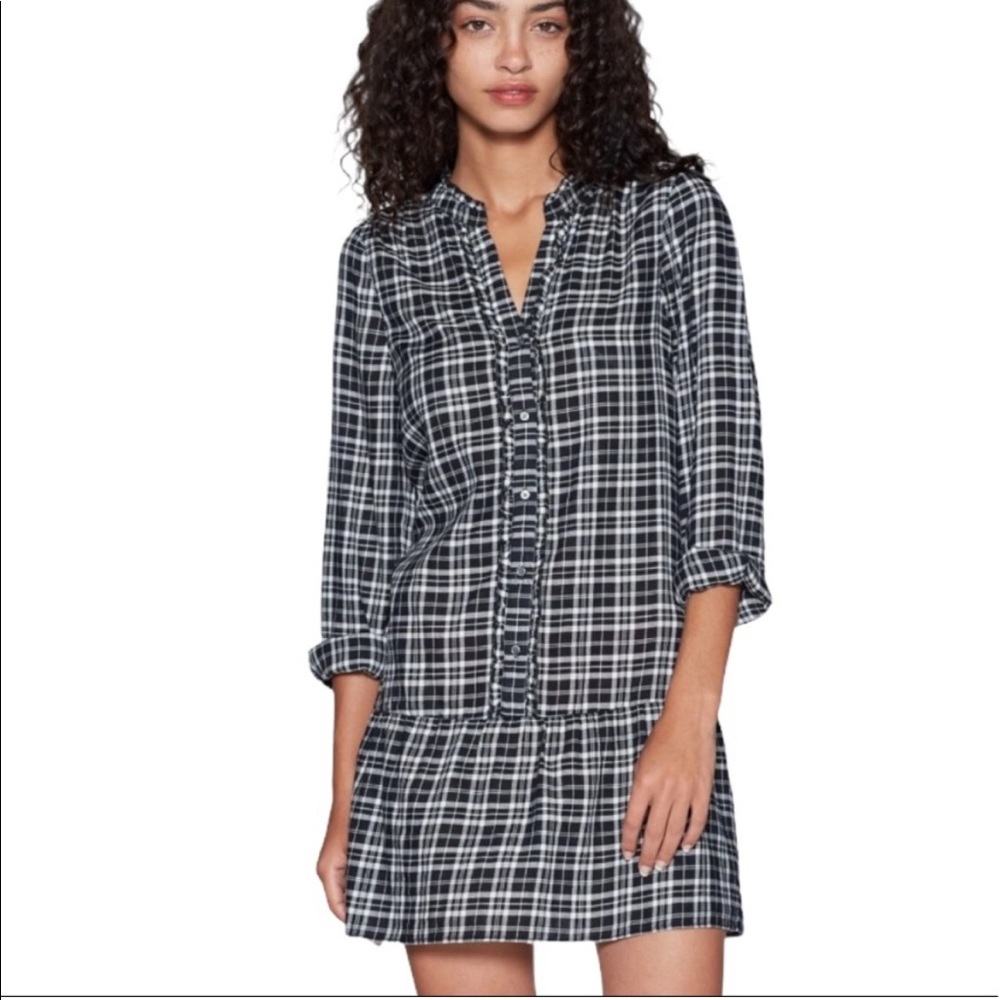 Joie Silk Plaid Mini Dress